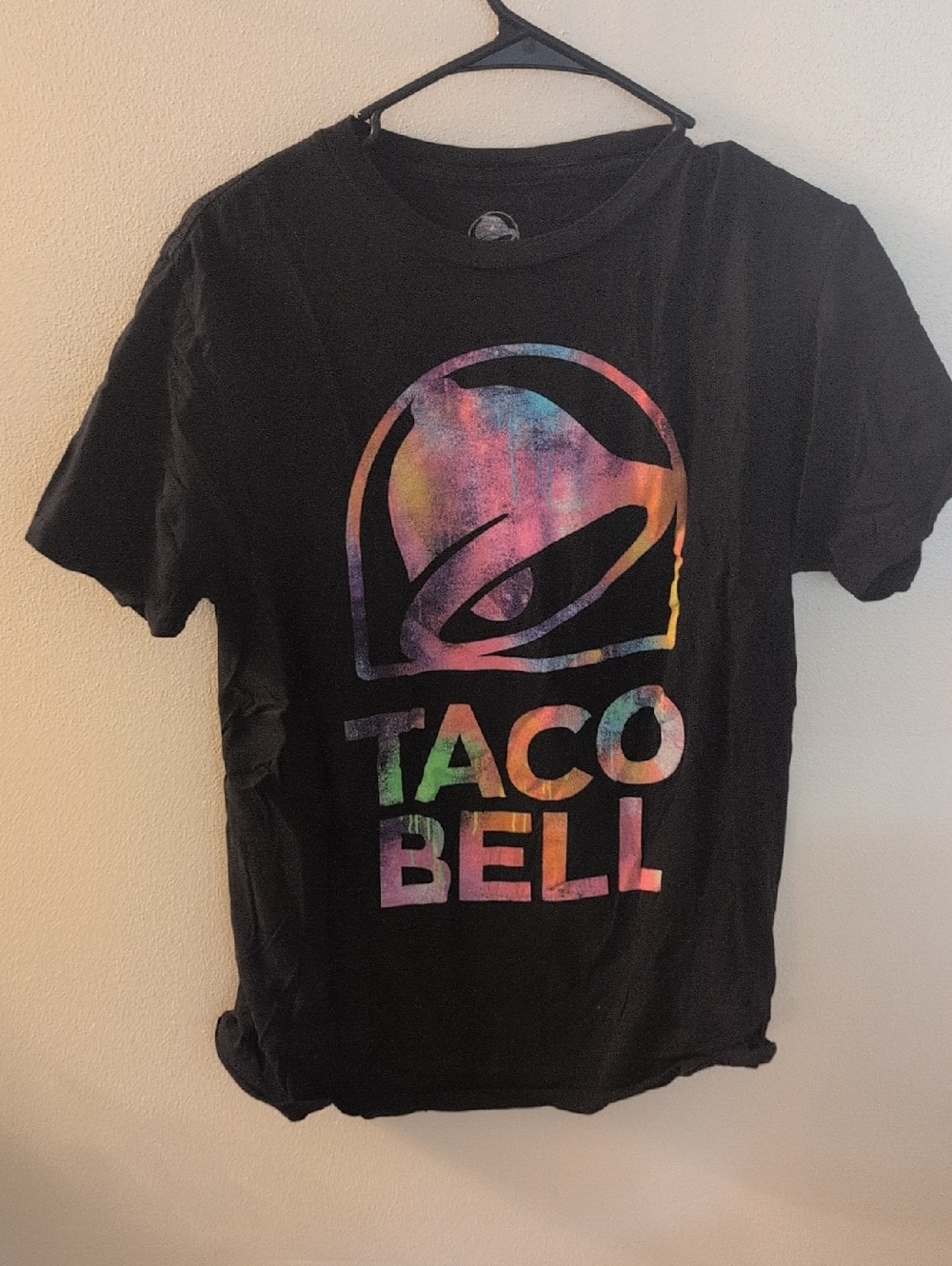 Black Tee with Multicolor Logo